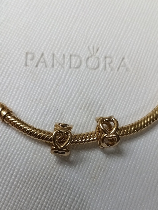 Pandora Jewelry - Pandora Two Vintage 14k Solid Gold Open Heart Spacers